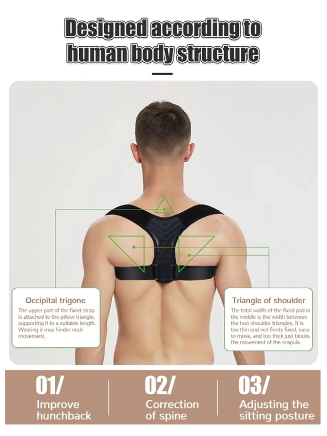 Back Posture Correction Adjustable Bra Neck Support Training Equipment, Clavicle Support Belt, Lumbar Support Belt, Back Splint Adjustable, Straightener, Body Remodeling, Shoulder And Back Support Correction Belt For Men And Women