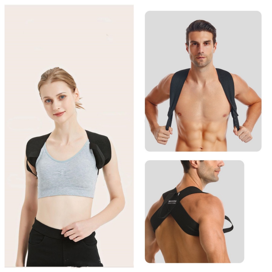 Back Posture Correction Adjustable Bra Neck Support Training Equipment, Clavicle Support Belt, Lumbar Support Belt, Back Splint Adjustable, Straightener, Body Remodeling, Shoulder And Back Support Correction Belt For Men And Women
