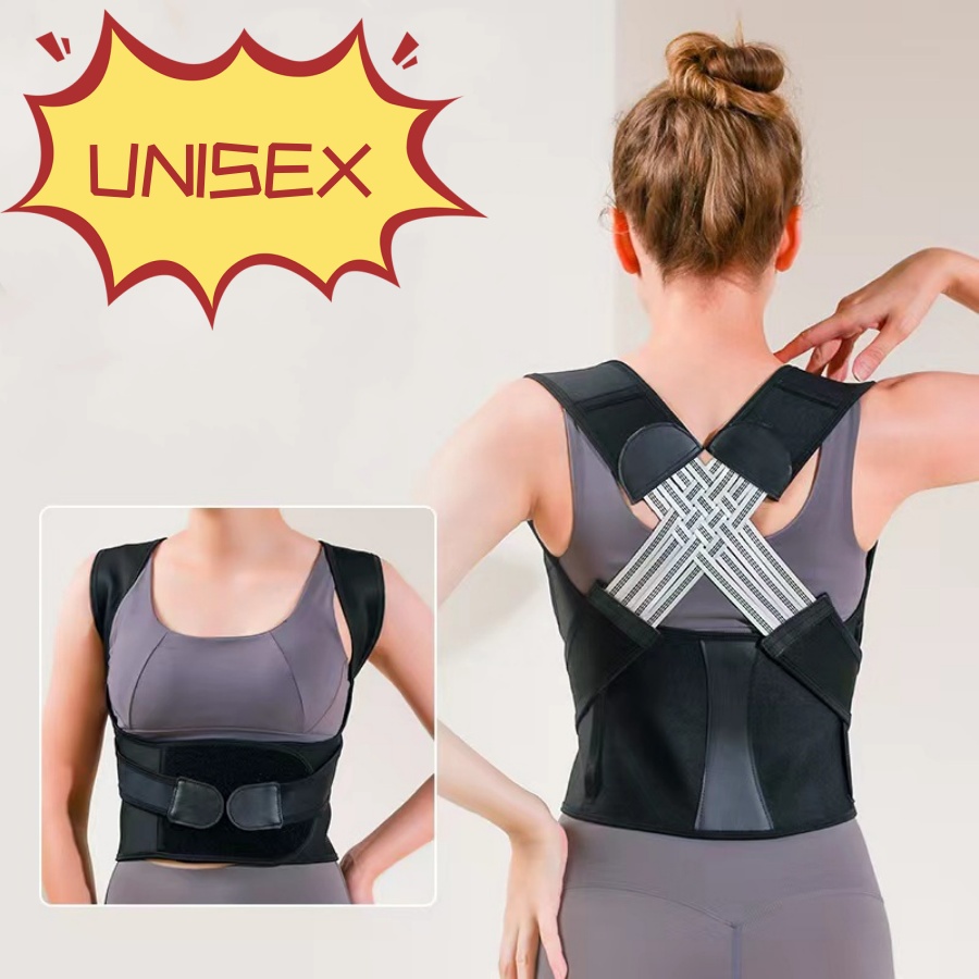 1pc Adjustable Unisex Posture Corrector Back Brace Support Belt