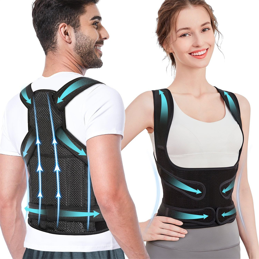 Back Brace Posture Corrector For Women And Men, Shoulder Straightener, Adjustable Full Back Support