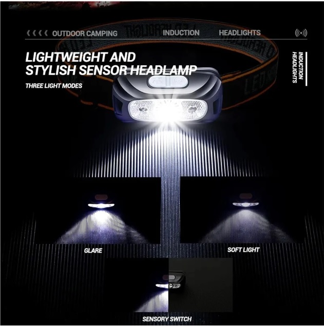 Strong head light long life induction LED outdoor fishing special charging super bright headlight wear waterproof headlight,Inductive headlights Outdoor riding lights USB charging night running lights LED strong head lights night fishing lights