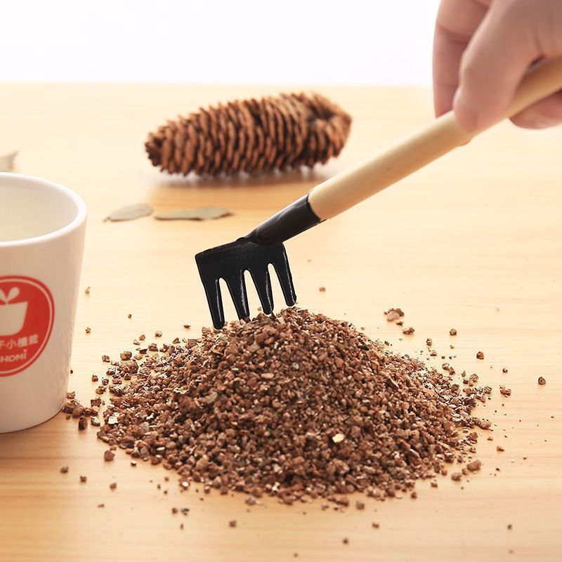 3pcs/set Mini Gardening Tools With Wood Handles, Children Garden Shovel Suitable For Potting/transplanting/loosening Soil/weeding/flower Planting